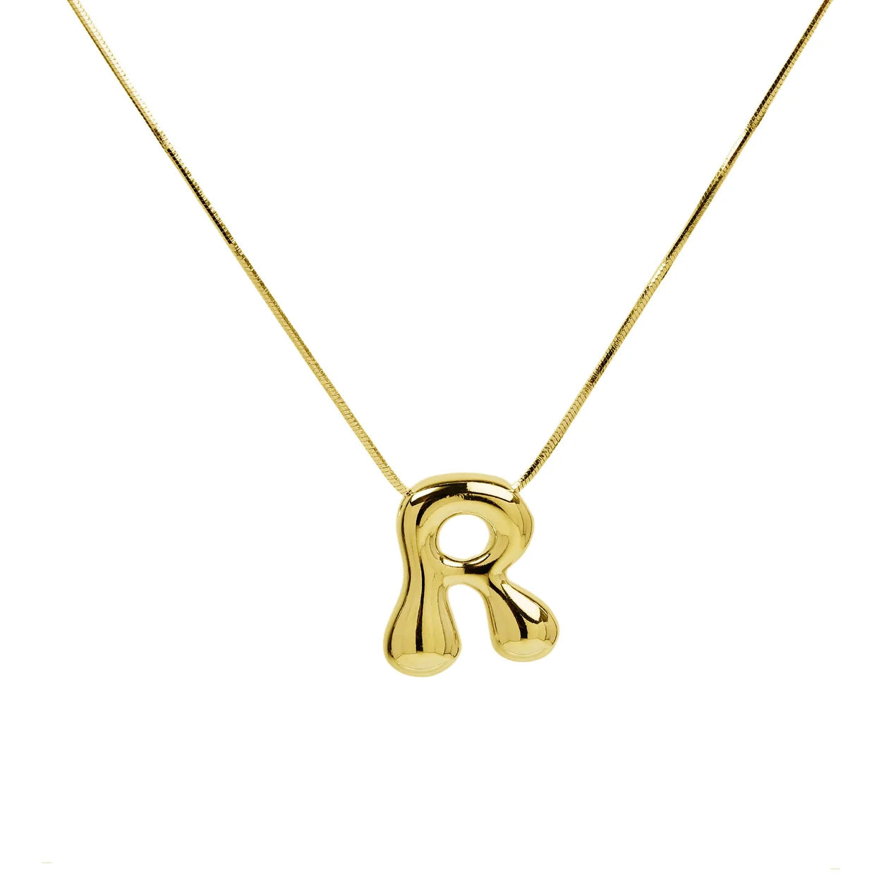 Initial Waterdrop 18K Gold Necklace