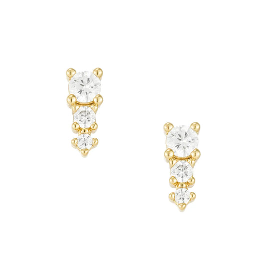 Rue White Topaz Studs