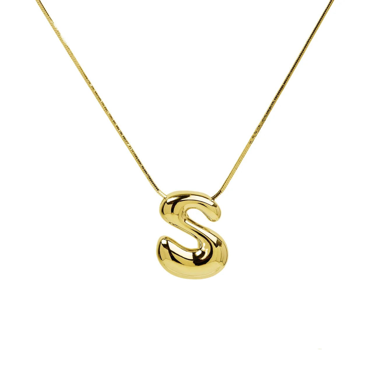 Initial Waterdrop 18K Gold Necklace