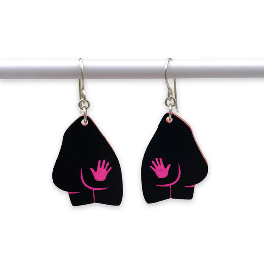 Marked Booty Acrylic Earrings