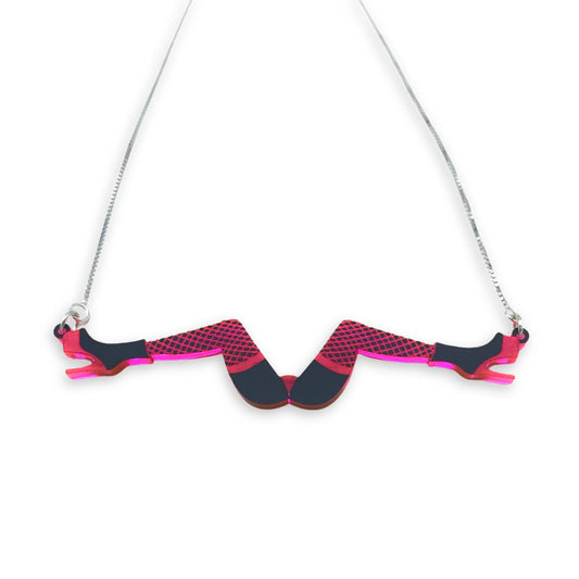 Spread Legs on Silver Chain Necklace