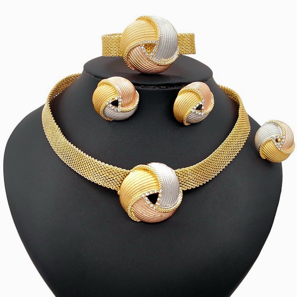 Swirl Bulb Italian Jewelry Set