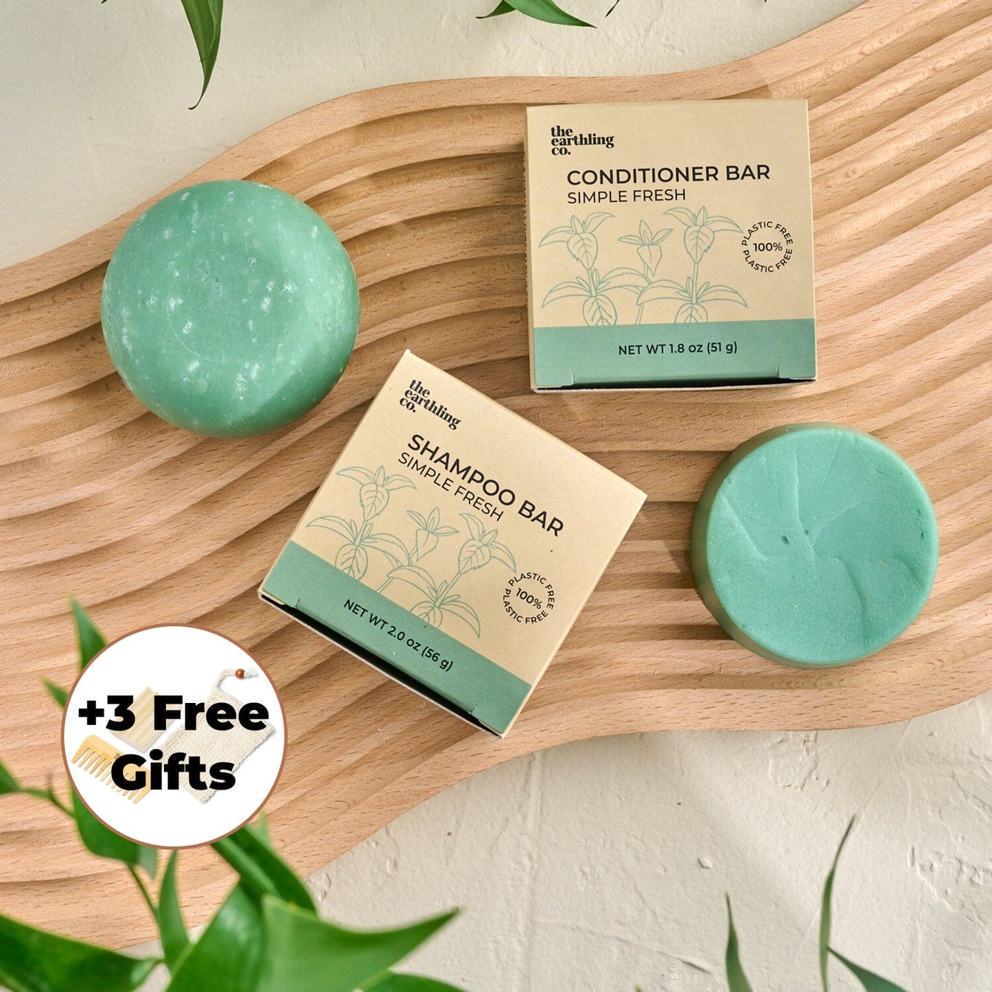 Shampoo & Conditioner for Hair Strength and Moisture + 3 Free Gifts Simple Fresh