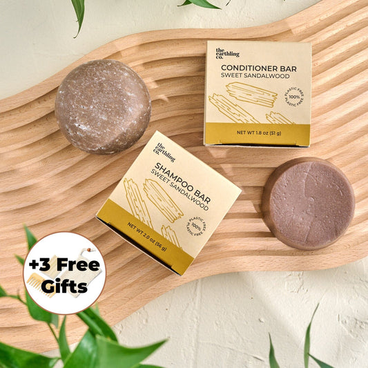 Shampoo & Conditioner for Hair Strength and Moisture + 3 Free Gifts Sweet Sandalwood