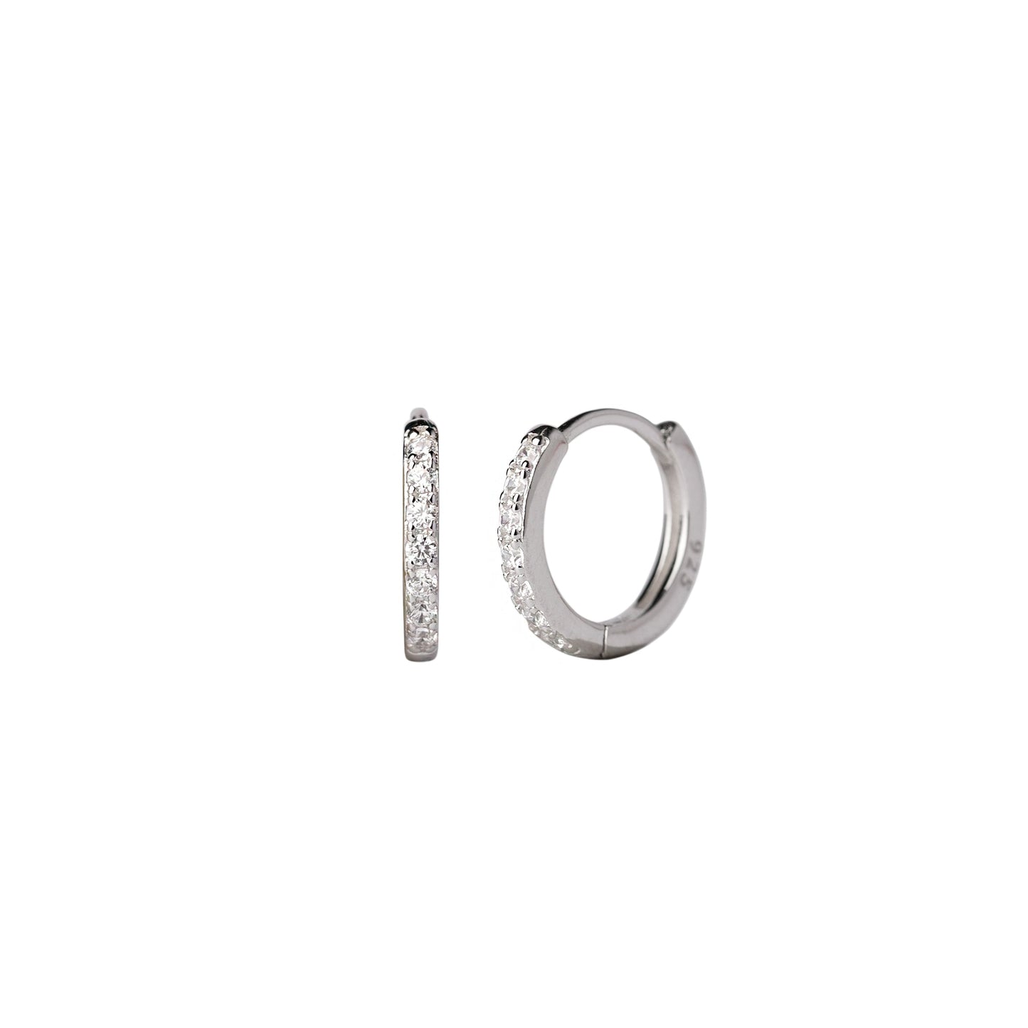 Mineral and Matter Milky Way Silver Hoop Earrings