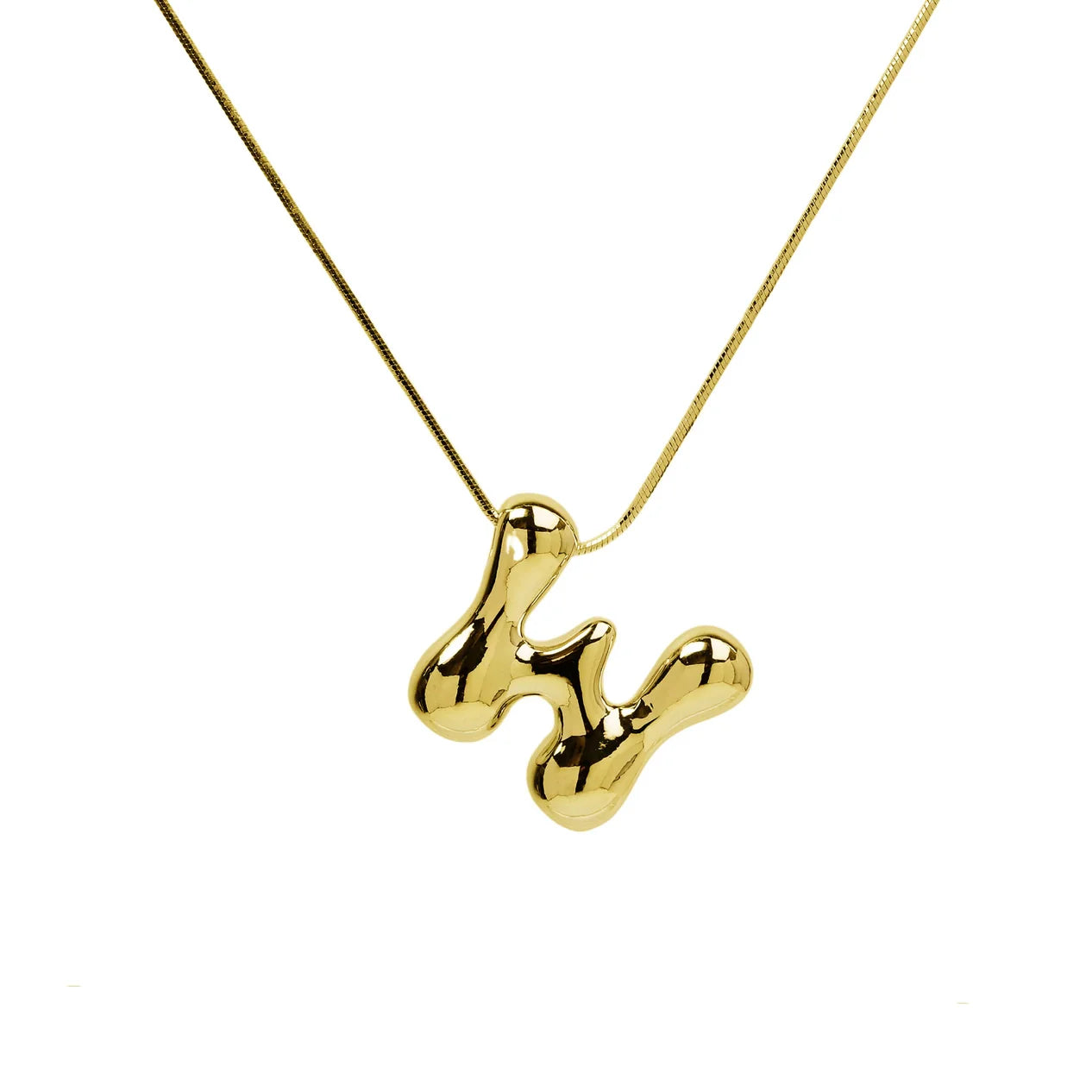 Initial Waterdrop 18K Gold Necklace