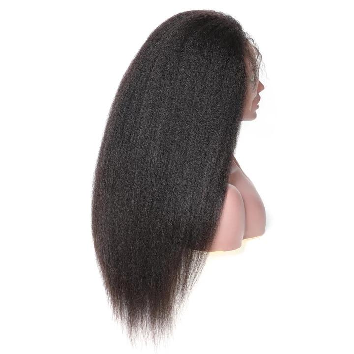 HD Transparent Lace Frontal Kinky Straight Human Hair Wigs